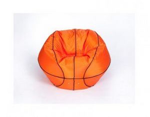 Кресло-мешок Баскетбольный мяч малый оранжево-черное в Верхней Салде - verhnyaya-salda.ok-mebel.com | фото 1