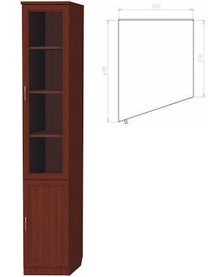 Шкаф для книг (консоль левая) арт. 201 в Верхней Салде - verhnyaya-salda.ok-mebel.com | фото 2