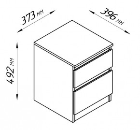 2.03.03.050.4 КАСТОР тумба 2 ящика RU серая в Верхней Салде - verhnyaya-salda.ok-mebel.com | фото 3