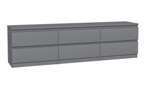 2.03.03.110.4 КАСТОР тумба 6 ящиков RU серая в Верхней Салде - verhnyaya-salda.ok-mebel.com | фото