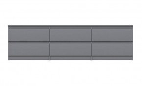 2.03.03.110.4 КАСТОР тумба 6 ящиков RU серая в Верхней Салде - verhnyaya-salda.ok-mebel.com | фото 2