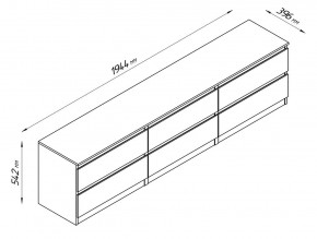 2.03.03.110.4 КАСТОР тумба 6 ящиков RU серая в Верхней Салде - verhnyaya-salda.ok-mebel.com | фото 4