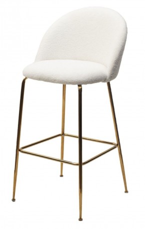 Барный стул GLADE NINI-01 Белый, teddy / золотой каркас М-City в Верхней Салде - verhnyaya-salda.ok-mebel.com | фото