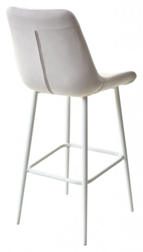 Барный стул ХОФМАН, цвет H-09 Светло-серый, велюр / белый каркас М-City в Верхней Салде - verhnyaya-salda.ok-mebel.com | фото 4