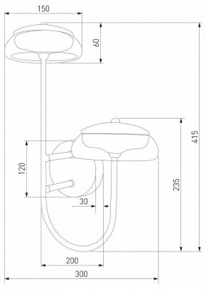 Бра Eurosvet Fungo 50388/2 LED черный в Верхней Салде - verhnyaya-salda.ok-mebel.com | фото 5
