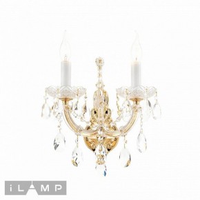 Бра iLamp Diamond W6071-2 GD+CL в Верхней Салде - verhnyaya-salda.ok-mebel.com | фото 2