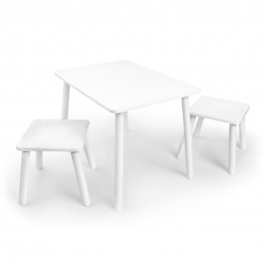 Детский комплект стол и два табурета Rolti Baby (белая столешница/белое сиденье/белые ножки) в Верхней Салде - verhnyaya-salda.ok-mebel.com | фото