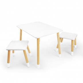 Детский комплект стол и два табурета Rolti Baby (белая столешница/белое сиденье/береза ножки) в Верхней Салде - verhnyaya-salda.ok-mebel.com | фото