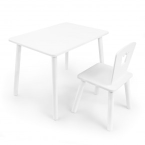 Детский комплект стол и стул «Корона» Rolti Baby (белый/белый, массив березы/мдф) в Верхней Салде - verhnyaya-salda.ok-mebel.com | фото