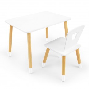 Детский комплект стол и стул «Корона» Rolti Baby (белый/береза, массив березы/мдф) в Верхней Салде - verhnyaya-salda.ok-mebel.com | фото