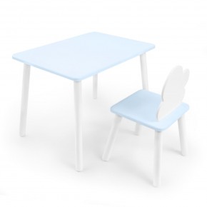 Детский комплект стол и стул «Облачко» Rolti Baby  (голубая столешница/голубое сиденье/белые ножки) в Верхней Салде - verhnyaya-salda.ok-mebel.com | фото 1