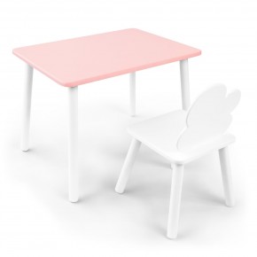 Детский комплект стол и стул «Облачко» Rolti Baby (розовый/белый, массив березы/мдф) в Верхней Салде - verhnyaya-salda.ok-mebel.com | фото
