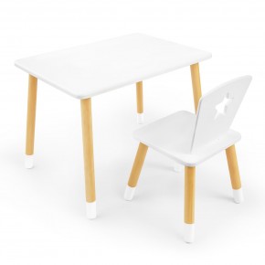 Детский комплект стол и стул «Звезда» Rolti Baby (белый/береза, массив березы/мдф) в Верхней Салде - verhnyaya-salda.ok-mebel.com | фото 1