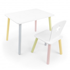 Детский комплект стол и стул «Звезда» Rolti Baby (белый/цветной, массив березы/мдф) в Верхней Салде - verhnyaya-salda.ok-mebel.com | фото