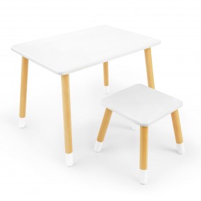 Детский комплект стол и табурет Rolti Baby (белая столешница/белое сиденье/береза ножки) в Верхней Салде - verhnyaya-salda.ok-mebel.com | фото