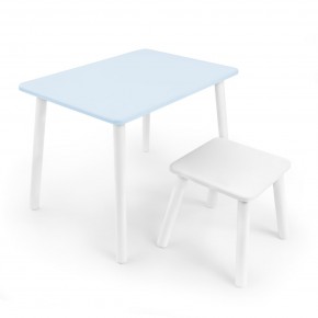 Детский комплект стол и табурет Rolti Baby (голубая столешница/белое сиденье/белые ножки) в Верхней Салде - verhnyaya-salda.ok-mebel.com | фото