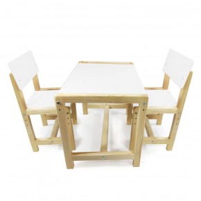 Детский растущий комплект стол и два стула  Я САМ "Лофт" (Белый, Сосна) в Верхней Салде - verhnyaya-salda.ok-mebel.com | фото 1