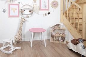Детский стол круглый Rolti Baby (розовый/белый, массив березы/мдф) в Верхней Салде - verhnyaya-salda.ok-mebel.com | фото 1