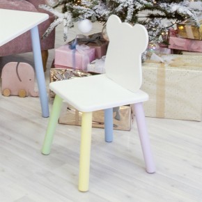 Детский стул Мишутка (Белый/Белый/Цветной) в Верхней Салде - verhnyaya-salda.ok-mebel.com | фото
