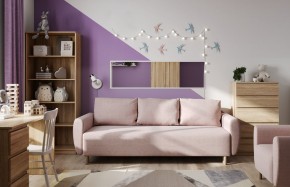 Диван-кровать Тулисия светло-розовый, ткань рогожка в Верхней Салде - verhnyaya-salda.ok-mebel.com | фото
