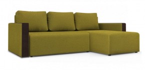 Диван угловой Алиса 3 Bahama GREEN - Teos Dark Brown в Верхней Салде - verhnyaya-salda.ok-mebel.com | фото