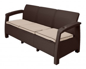 Диван Yalta Premium Sofa 3 Set (Ялта) шоколадный (+подушки под спину) в Верхней Салде - verhnyaya-salda.ok-mebel.com | фото 1