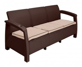Диван Yalta Premium Sofa 3 Set (Ялта) шоколадный (+подушки под спину) в Верхней Салде - verhnyaya-salda.ok-mebel.com | фото 2