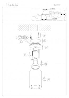 DK3007-WH Накладной светильник влагозащ., IP 44, 15 Вт, GU10, белый, алюминий в Верхней Салде - verhnyaya-salda.ok-mebel.com | фото 4
