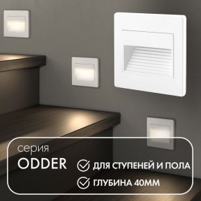 DK3050-WH Светильник встраиваемый в стену, IP 20, LED 3000, 1 Вт, белый, пластик в Верхней Салде - verhnyaya-salda.ok-mebel.com | фото 5