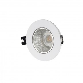 DK3061-WH+CH Встраиваемый светильник, IP 20, 10 Вт, GU5.3, LED, белый/хром, пластик в Верхней Салде - verhnyaya-salda.ok-mebel.com | фото