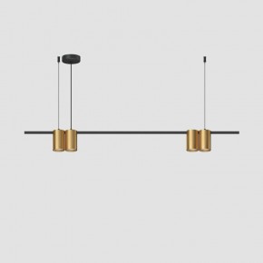 DK4061-BK+SG Подвесной светильник ORBIT, IP20, 4xGU10 LED до 15 Вт, черный + сатинированное золото, алюминий в Верхней Салде - verhnyaya-salda.ok-mebel.com | фото 2