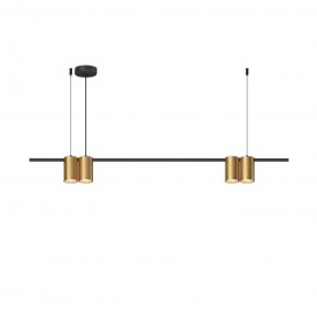 DK4061-BK+SG Подвесной светильник ORBIT, IP20, 4xGU10 LED до 15 Вт, черный + сатинированное золото, алюминий в Верхней Салде - verhnyaya-salda.ok-mebel.com | фото 3