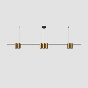 DK4063-BK+SG Подвесной светильник ORBIT, IP20, 7xGU10 LED до 15 Вт, черный + сатинированное золото, алюминий в Верхней Салде - verhnyaya-salda.ok-mebel.com | фото 2
