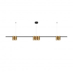 DK4063-BK+SG Подвесной светильник ORBIT, IP20, 7xGU10 LED до 15 Вт, черный + сатинированное золото, алюминий в Верхней Салде - verhnyaya-salda.ok-mebel.com | фото 3