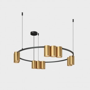 DK4065-BK+SG Подвесной светильник ORBIT , IP20, 10xGU10 LED до 15 Вт, черный + сатинированное золото, алюминий в Верхней Салде - verhnyaya-salda.ok-mebel.com | фото 2