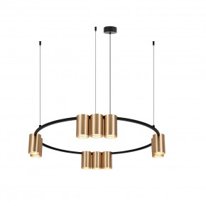 DK4065-BK+SG Подвесной светильник ORBIT , IP20, 10xGU10 LED до 15 Вт, черный + сатинированное золото, алюминий в Верхней Салде - verhnyaya-salda.ok-mebel.com | фото 3