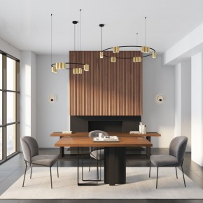 DK4065-BK+SG Подвесной светильник ORBIT , IP20, 10xGU10 LED до 15 Вт, черный + сатинированное золото, алюминий в Верхней Салде - verhnyaya-salda.ok-mebel.com | фото 4