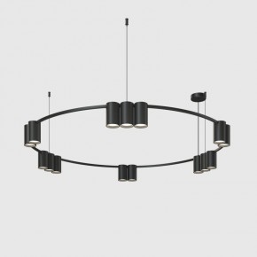 DK4067-BK Подвесной светильник ORBIT, IP20, 15xGU10 LED до 15 Вт, черный матовый, алюминий в Верхней Салде - verhnyaya-salda.ok-mebel.com | фото