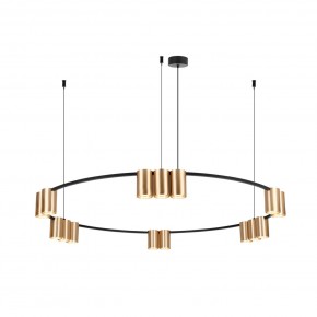 DK4067-BK+SG Подвесной светильник ORBIT, IP20, 15xGU10 LED, до 15 Вт, черный + сатинированное золото, алюминий в Верхней Салде - verhnyaya-salda.ok-mebel.com | фото 3