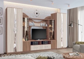 Гостиная Аллегро с 2 шкафами вариант-5 (Ясень светлый/тёмный) в Верхней Салде - verhnyaya-salda.ok-mebel.com | фото 3