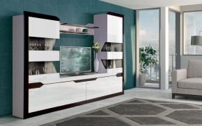 Гостиная Ронда 2 Белый глянец/венге в Верхней Салде - verhnyaya-salda.ok-mebel.com | фото