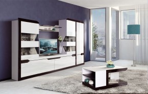 Гостиная Ронда 1 Белый глянец/венге в Верхней Салде - verhnyaya-salda.ok-mebel.com | фото
