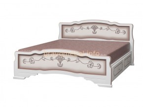 КАРИНА-6 Кровать из массива 1800 (Дуб молочный) с 2-мя ящиками в Верхней Салде - verhnyaya-salda.ok-mebel.com | фото