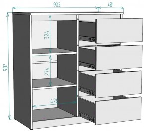 Комод Мальта K115 в Верхней Салде - verhnyaya-salda.ok-mebel.com | фото 2