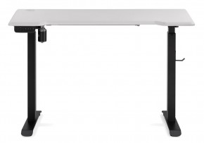 Компьютерный стол Маркос с механизмом подъема 120х75х75 белая шагрень / черный в Верхней Салде - verhnyaya-salda.ok-mebel.com | фото 3