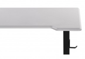 Компьютерный стол Маркос с механизмом подъема 120х75х75 белая шагрень / черный в Верхней Салде - verhnyaya-salda.ok-mebel.com | фото 8