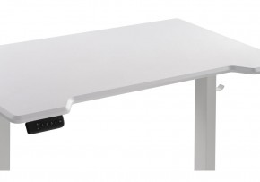 Компьютерный стол Маркос с механизмом подъема 120х75х75 белый / шагрень белая в Верхней Салде - verhnyaya-salda.ok-mebel.com | фото 6