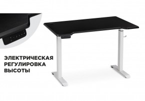 Компьютерный стол Маркос с механизмом подъема 120х75х75 черная шагрень / белый в Верхней Салде - verhnyaya-salda.ok-mebel.com | фото