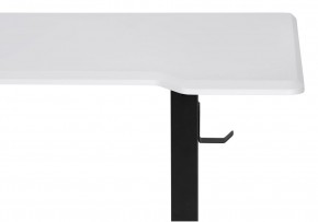 Компьютерный стол Маркос с механизмом подъема 140х80х75 белая шагрень / черный в Верхней Салде - verhnyaya-salda.ok-mebel.com | фото 6