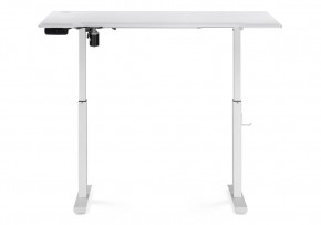 Компьютерный стол Маркос с механизмом подъема 140х80х75 белый / шагрень белая в Верхней Салде - verhnyaya-salda.ok-mebel.com | фото 4